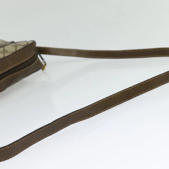 GUCCI GG Supreme Web Sherry Line Bag PVC Beige Gold 904 02 004 Auth 137440 - Picture 8 of 16